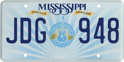 MS license plate JDG948