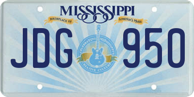 MS license plate JDG950