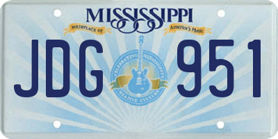 MS license plate JDG951