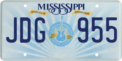 MS license plate JDG955