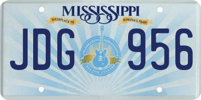 MS license plate JDG956