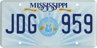 MS license plate JDG959
