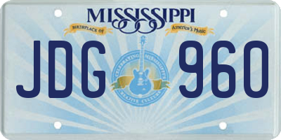 MS license plate JDG960
