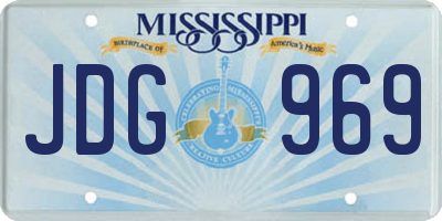 MS license plate JDG969