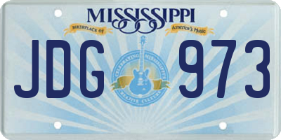 MS license plate JDG973