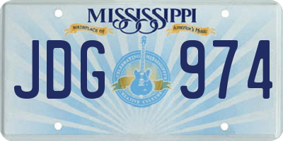 MS license plate JDG974