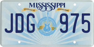 MS license plate JDG975