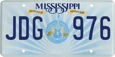 MS license plate JDG976