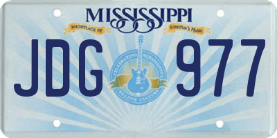 MS license plate JDG977
