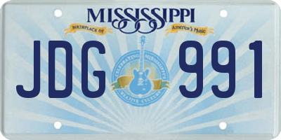 MS license plate JDG991