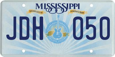 MS license plate JDH050