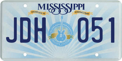 MS license plate JDH051