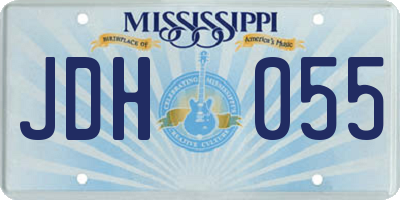 MS license plate JDH055