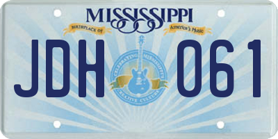 MS license plate JDH061