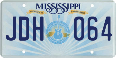MS license plate JDH064