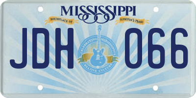 MS license plate JDH066