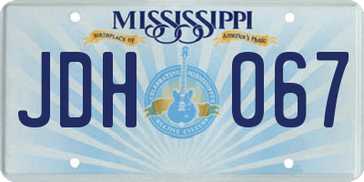MS license plate JDH067