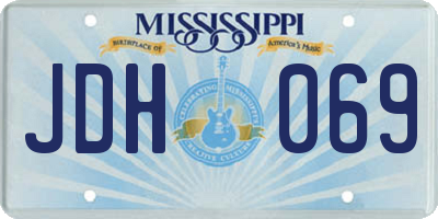 MS license plate JDH069