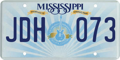 MS license plate JDH073