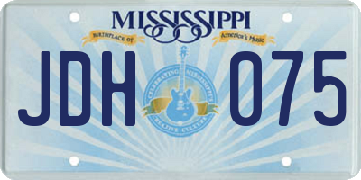 MS license plate JDH075