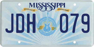 MS license plate JDH079