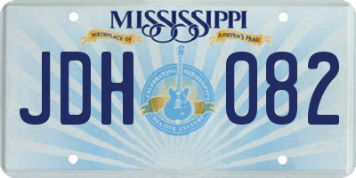MS license plate JDH082
