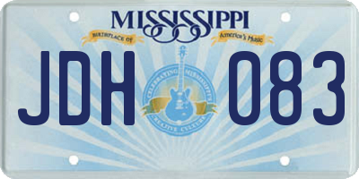 MS license plate JDH083