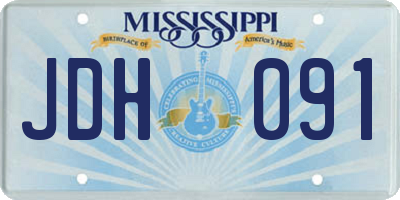MS license plate JDH091
