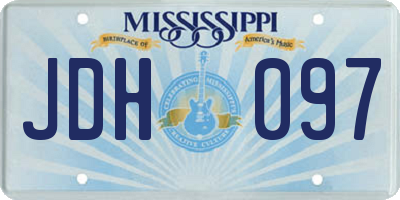 MS license plate JDH097