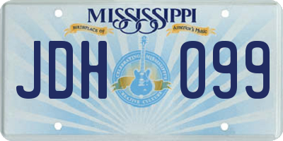 MS license plate JDH099