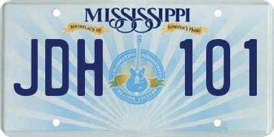 MS license plate JDH101