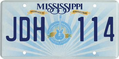 MS license plate JDH114