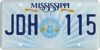 MS license plate JDH115