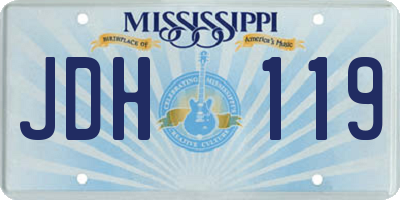 MS license plate JDH119