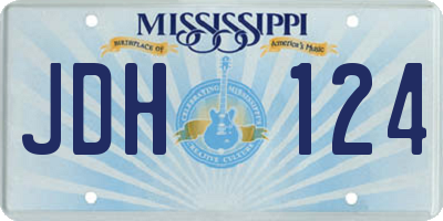 MS license plate JDH124