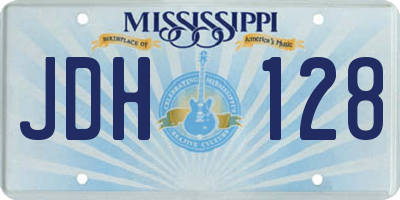 MS license plate JDH128