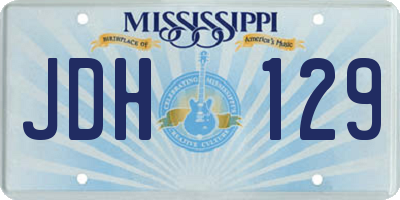 MS license plate JDH129