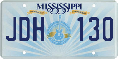 MS license plate JDH130