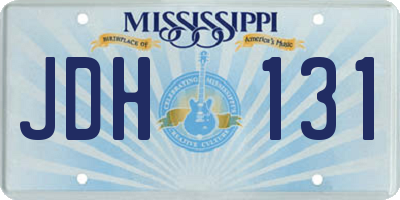 MS license plate JDH131