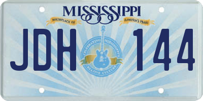MS license plate JDH144