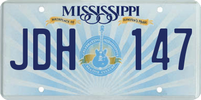 MS license plate JDH147