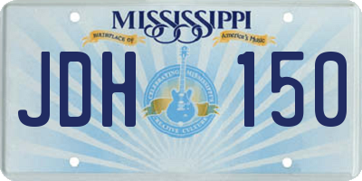 MS license plate JDH150