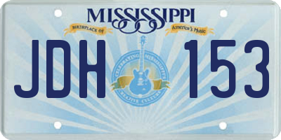 MS license plate JDH153