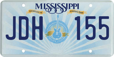 MS license plate JDH155