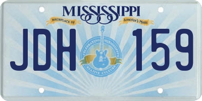 MS license plate JDH159