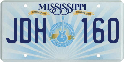 MS license plate JDH160