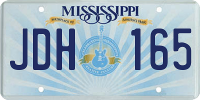 MS license plate JDH165