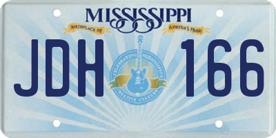 MS license plate JDH166