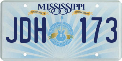 MS license plate JDH173