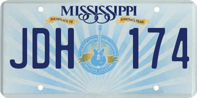 MS license plate JDH174